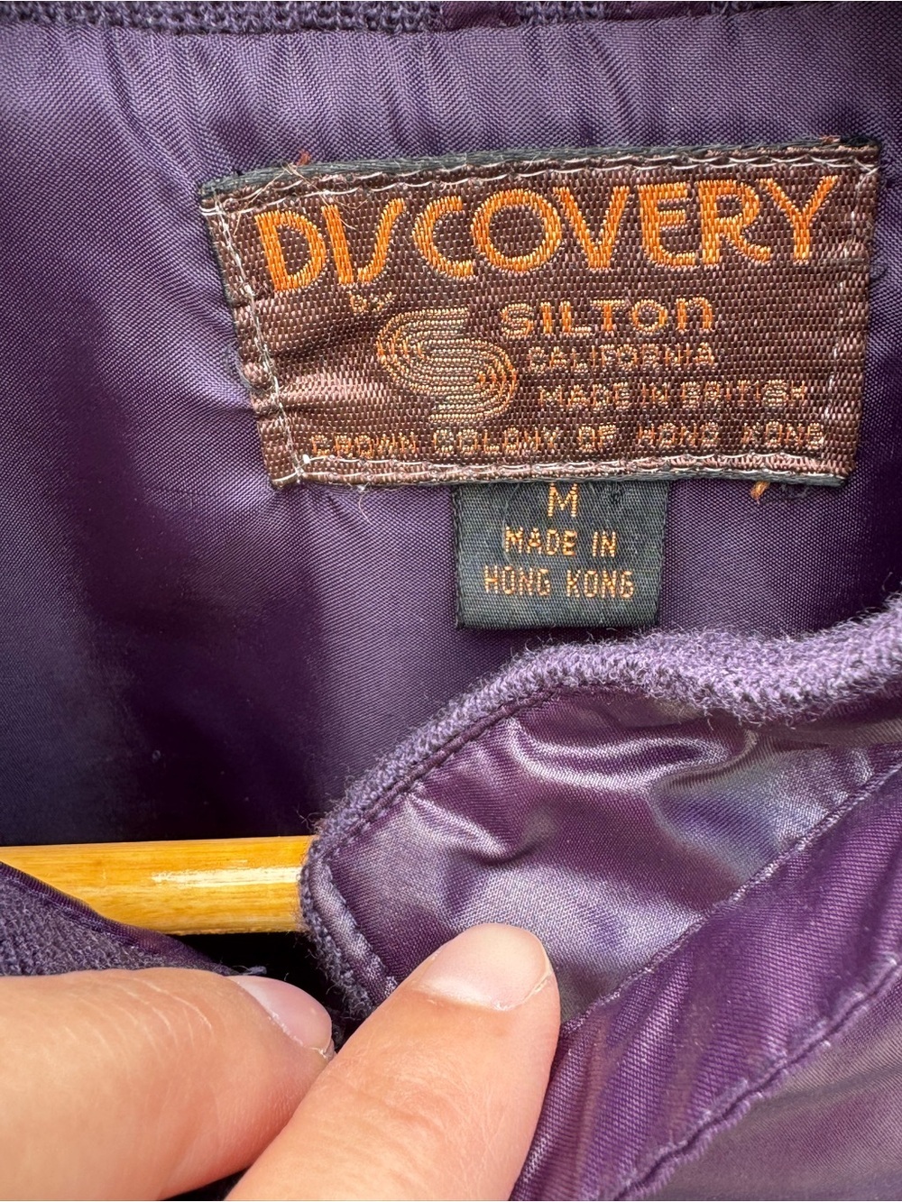 Vintage Purple Discovery by Silton lightweight Nylon bomber jacket cut in size M - Picture 3 of 4
